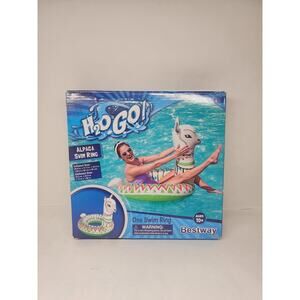 H20 Go Alpaca Swim Ring Pool Float 40x31x35 Ages 10+ Llama Bestway